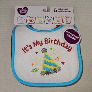 Parent's Choice Cotton Feeding Baby Bib, 6 pk, Unisex